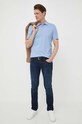 BOSS polo bawełniane 50467113 niebieski AA00