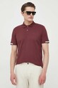 BOSS polo bawełniane bordowy 50467113