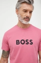 różowy BOSS t-shirt bawełniany 50469289