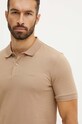 Odzież BOSS polo bawełniane 50468301 beżowy