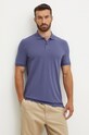 Bavlněné polo tričko BOSS 50468301 modrá SS24
