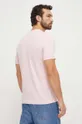 Бавовняна футболка BOSS рожевий