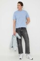 BOSS t-shirt bawełniany 50468347 niebieski AA00