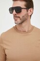 BOSS t-shirt bawełniany beżowy 50468347