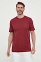 BOSS t-shirt bawełniany bordowy 50468347