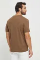 Хлопковая футболка BOSS коричневый