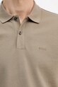 BOSS polo bawełniane 50468362 beżowy