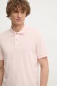 BOSS polo bawełniane różowy 50468362