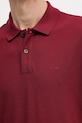 BOSS polo bawełniane 50468362 bordowy