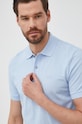 BOSS polo bawełniane niebieski 50468362