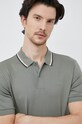 BOSS polo de bumbac verde 50469360