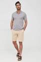 BOSS polo bawełniane 50469360 szary AA00