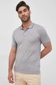 BOSS polo bawełniane szary 50469360