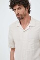 Calvin Klein cămașă de in K10K109521.PPYY bej