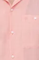 Πουκάμισο από λινό Calvin Klein ροζ