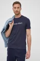 Bavlnené tričko Calvin Klein tmavomodrá