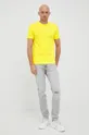 Calvin Klein t-shirt bawełniany żółty
