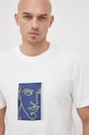 Хлопковая футболка Selected Homme бежевый 16084688.CloudDance