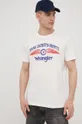 Wrangler t-shirt bawełniany beżowy