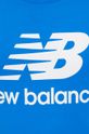 niebieski New Balance t-shirt bawełniany MT01575SBU