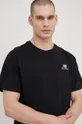 μαύρο New Balance βαμβακερό μπλουζάκι Ανδρικά