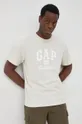 GAP t-shirt bawełniany beżowy