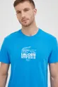 μπλε Βαμβακερό μπλουζάκι Lacoste