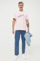 Lacoste t-shirt bawełniany TH2054 różowy