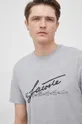 γκρί Βαμβακερό μπλουζάκι Lacoste