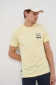 żółty Lacoste t-shirt bawełniany TH2609 Męski