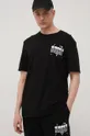 czarny Diadora t-shirt bawełniany