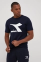 granatowy Diadora t-shirt bawełniany