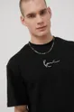 čierna Bavlnené tričko Karl Kani