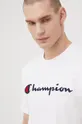 Βαμβακερό μπλουζάκι Champion λευκό