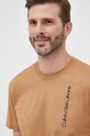 Calvin Klein Jeans t-shirt bawełniany J30J320187.PPYY brązowy J30J320187.PPYY