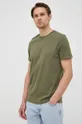 Bombažen t-shirt Calvin Klein Jeans zelena