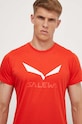 Salewa t-shirt sportowy Solidlogo Dry czerwony 00.0000027018