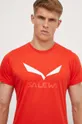 κόκκινο Αθλητικό μπλουζάκι Salewa Solidlogo