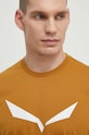 Salewa t-shirt sportowy Solidlogo Dry brązowy 00.0000027018