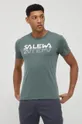 πράσινο Αθλητικό μπλουζάκι Salewa Reflection Ανδρικά