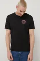 Billabong bombažna majica črna