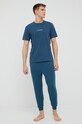 Calvin Klein Underwear t-shirt piżamowy 000NM2170E.PPYY turkusowy SS22