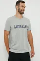 γκρί Βαμβακερή πιτζάμα μπλουζάκι Calvin Klein Underwear Ανδρικά