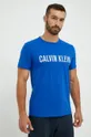 modrá Bavlnené pyžamové tričko Calvin Klein Underwear Pánsky