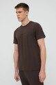 Calvin Klein Underwear t-shirt piżamowy dzianina brązowy 000NM2261E.PPYY