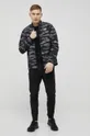 Βαμβακερή πιτζάμα μπλουζάκι Moschino Underwear μαύρο