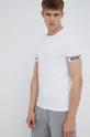 biela Bavlnené tričko Moschino Underwear Pánsky