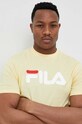 Бавовняна футболка Fila жовтий FAU0067