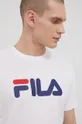 biały Fila t-shirt bawełniany Bellano
