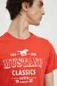κόκκινο Βαμβακερό μπλουζάκι Mustang